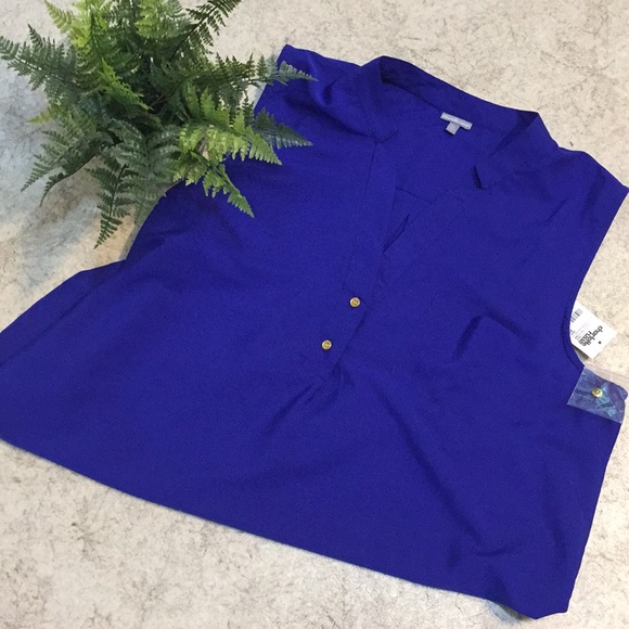 Royal Blue Charlotte Russe Top Tops - Charlotte Russe Royal Blue Blouse